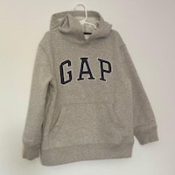 Kids GAP Vintage Soft Logo Hoodie Pull Over | Gray Heather | Size S (6–7) - Picture 1 of 5